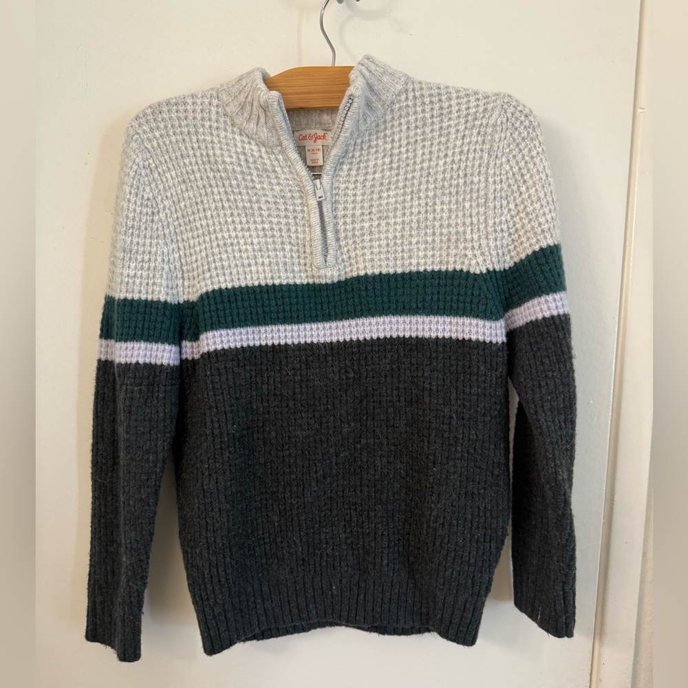 Kids Cat & Jack Knit Quarter Zip Jacket
